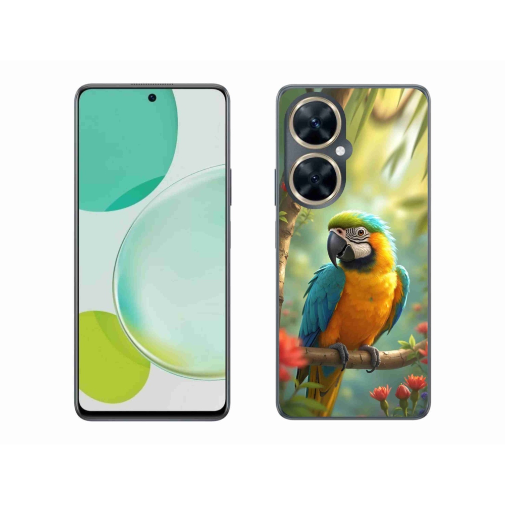 Gél borítás mmCase a Huawei Nova 11i készülékhez - papagáj ara kék és sárga