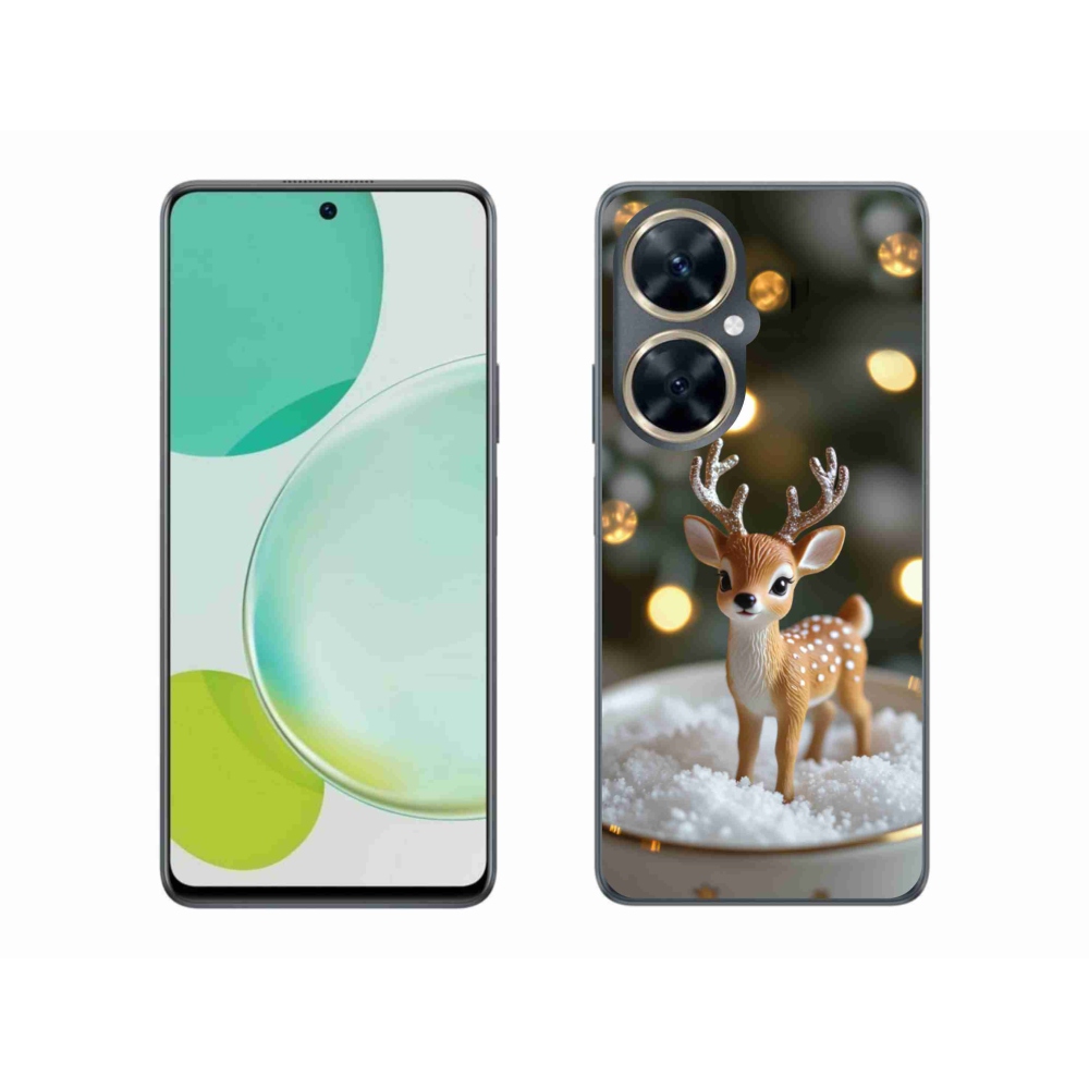 Gél borító mmCase a Huawei Nova 11i készülékhez - aranyos karácsonyi szarvasok