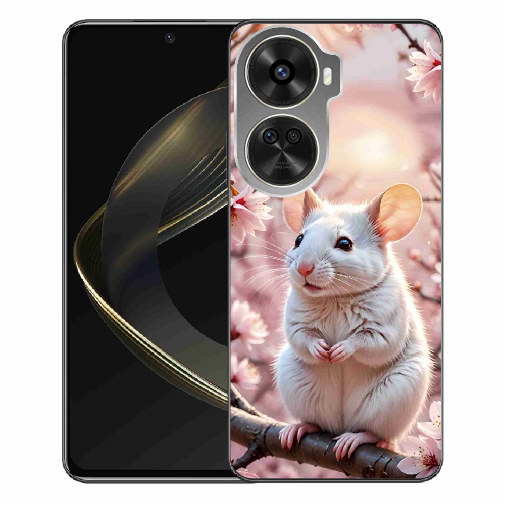 Gél borítás mmCase a Huawei Nova 12 SE-hez - fehér egér az ágon