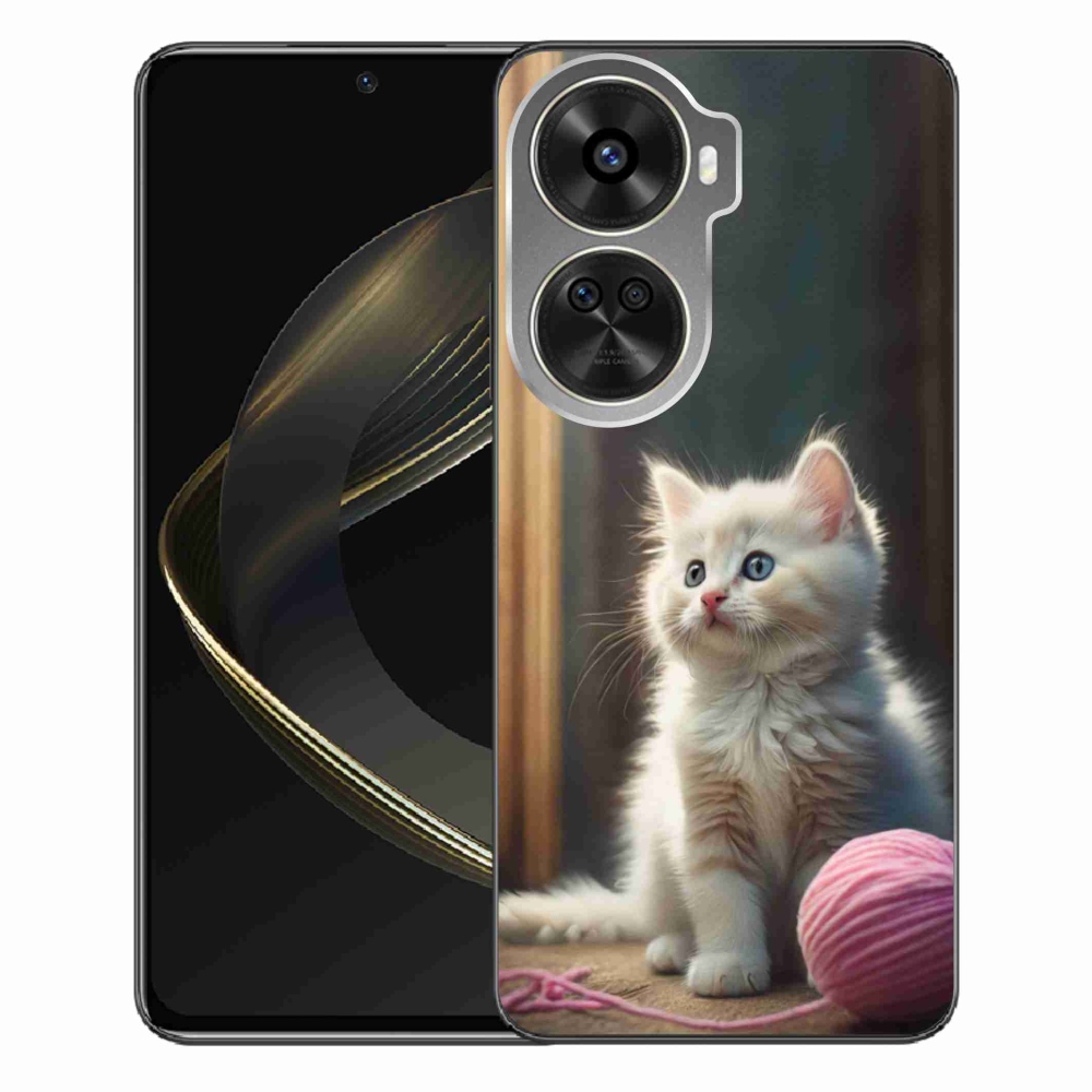 Gél borítás mmCase a Huawei Nova 12 SE-hez - fehér cica 2