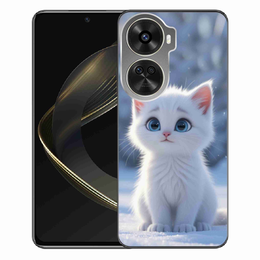 Gél borítás mmCase a Huawei Nova 12 SE-hez - fehér cica 3