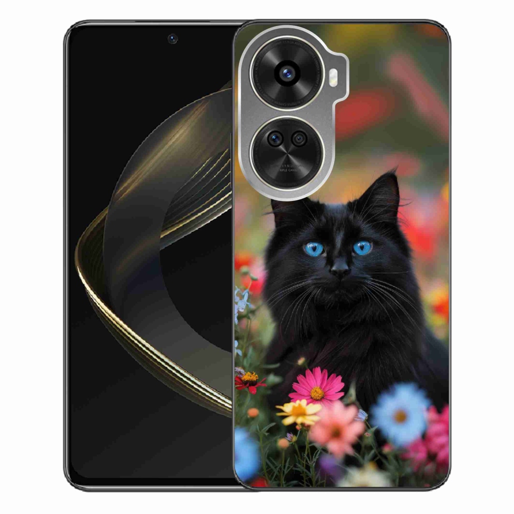 Gél borítás mmCase a Huawei Nova 12 SE-hez - fekete cica 4