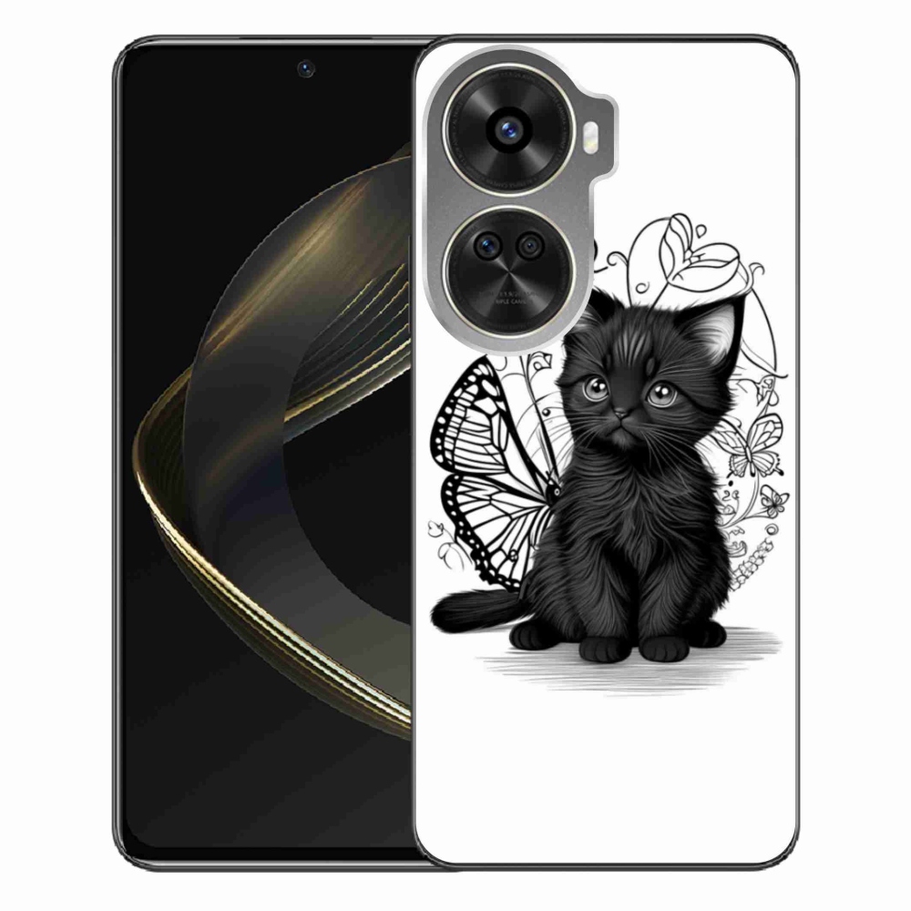 Gél borítás mmCase a Huawei Nova 12 SE-hez - fekete cica
