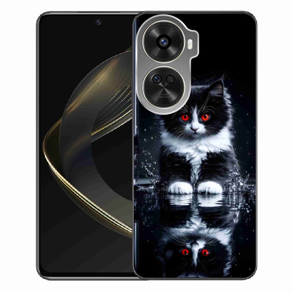 Gél borítás mmCase a Huawei Nova 12 SE-hez - fekete-fehér cica