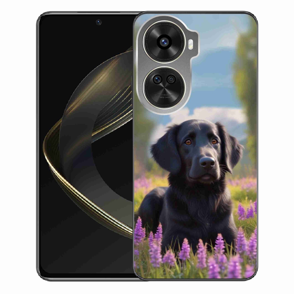 Gél borítás mmCase a Huawei Nova 12 SE-hez - elegáns fekete retriever