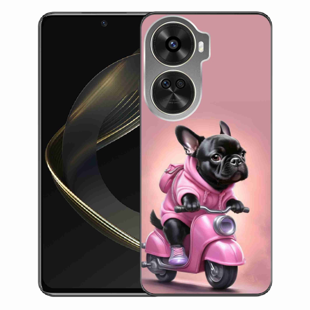 Gél borítás mmCase a Huawei Nova 12 SE-hez - francia bulldog egy robogón