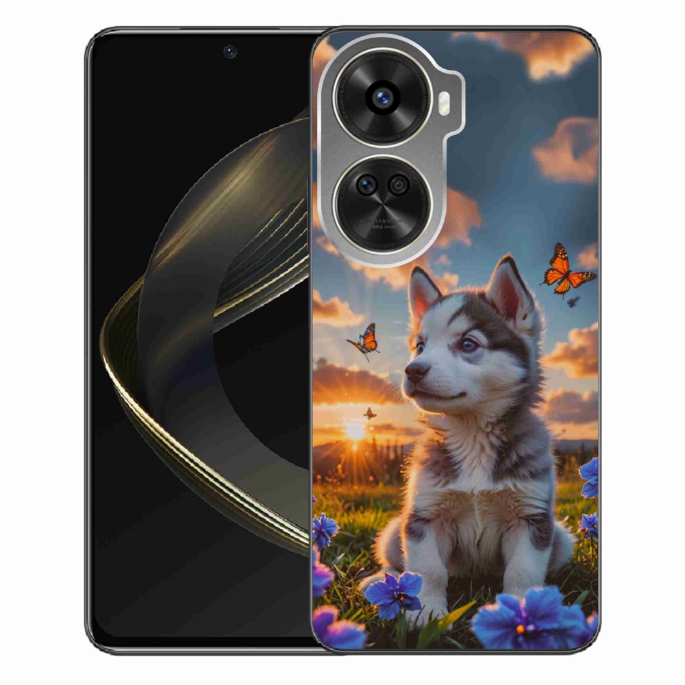 Gél borítás mmCase a Huawei Nova 12 SE-n - husky a naplementében