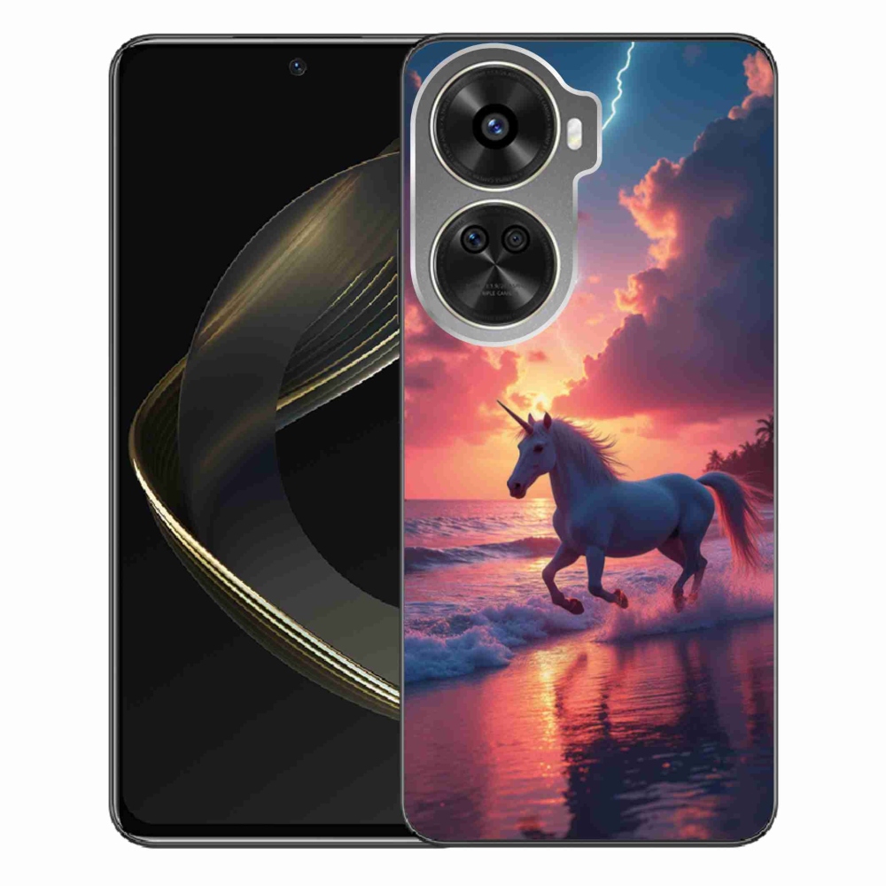Gél borítás mmCase a Huawei Nova 12 SE-hez - egyszarvú a tengerparton