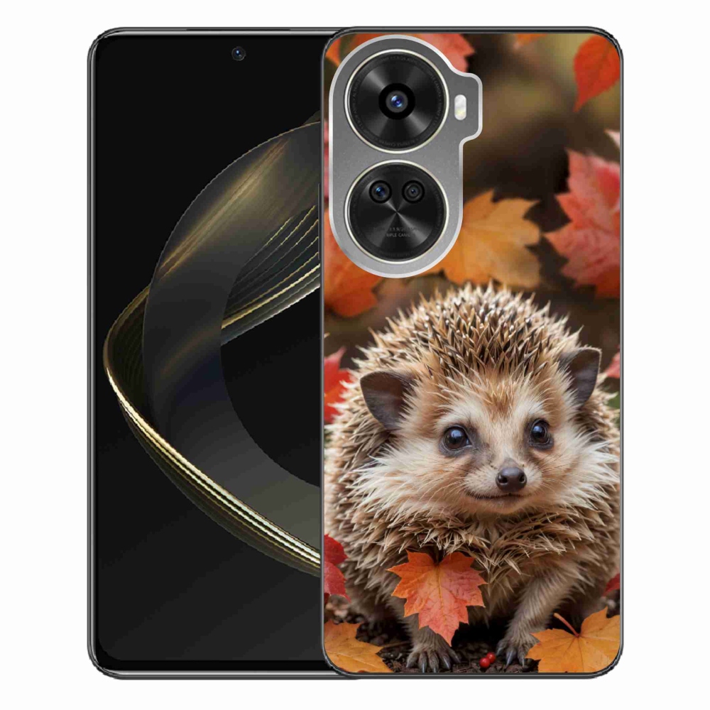 Zselés borító mmCase a Huawei Nova 12 SE-hez - sün a levelekben
