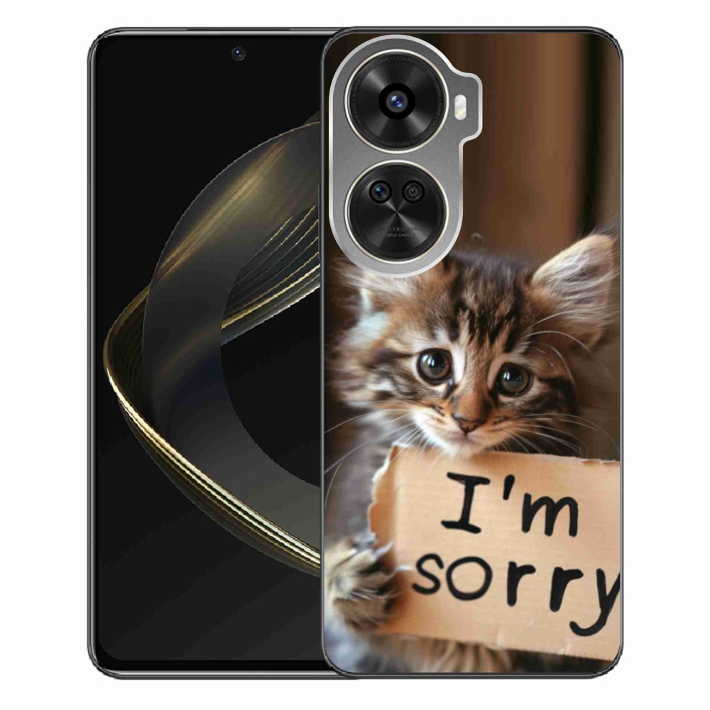 Gél borítás mmCase a Huawei Nova 12 SE-hez - macska bocsánatkérése