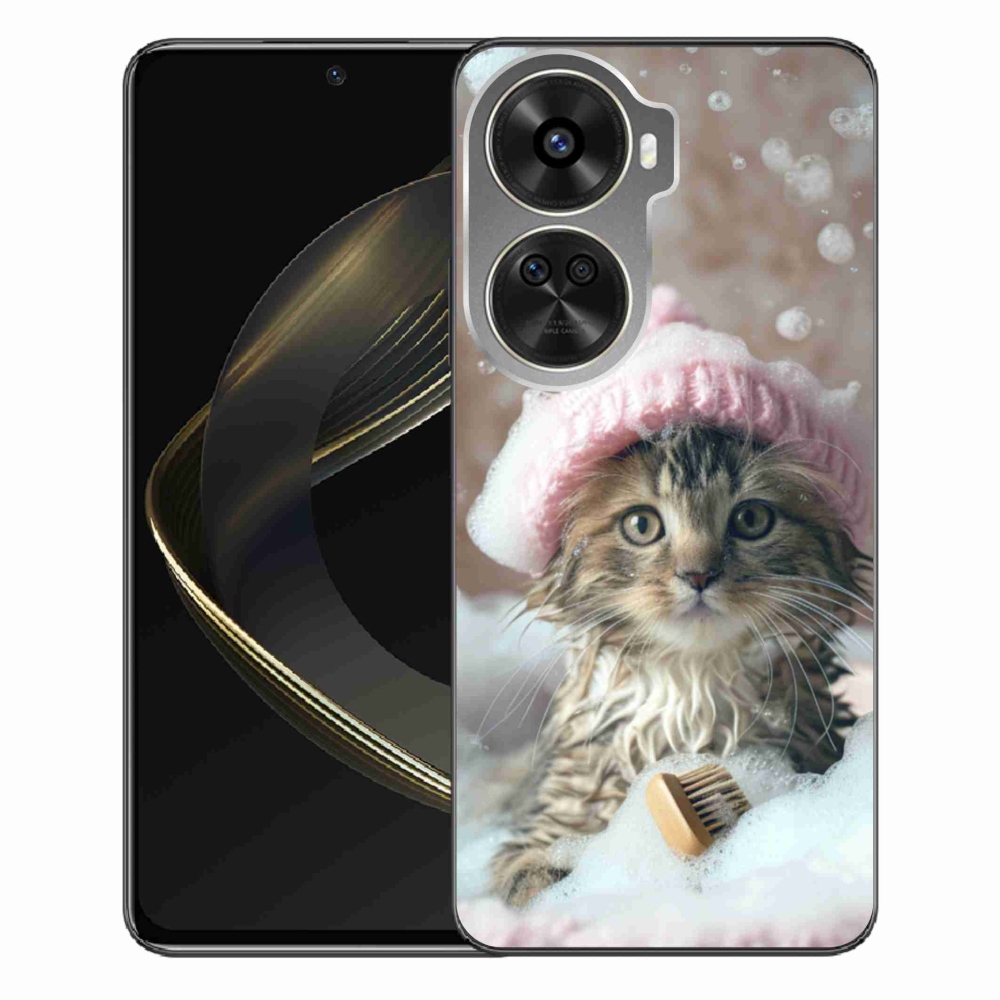 Gél borító mmCase a Huawei Nova 12 SE-hez - cica és fürdő