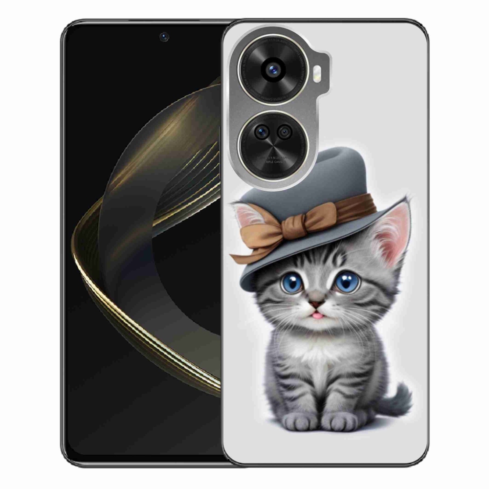 Gél borítás mmCase a Huawei Nova 12 SE-hez - cica sapkával