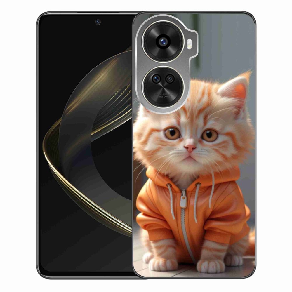 Gél borítás mmCase a Huawei Nova 12 SE-hez - cica melegítőben