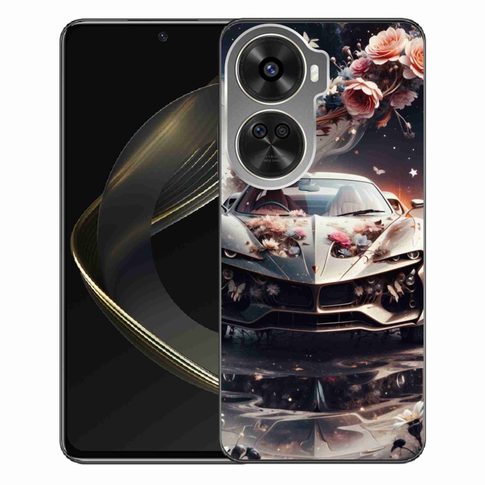 Gél borítás mmCase a Huawei Nova 12 SE-n - virágos sportautó