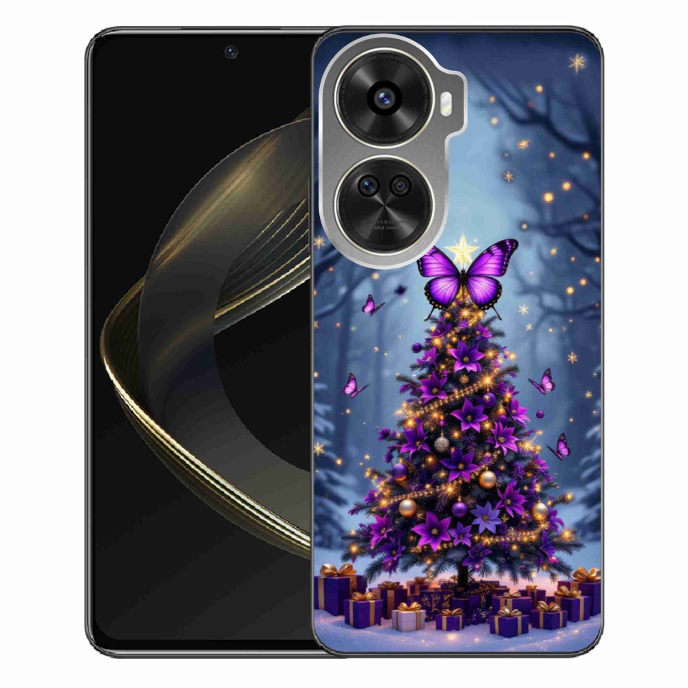 Gél borítás mmCase a Huawei Nova 12 SE-hez - pillangó karácsonyfa