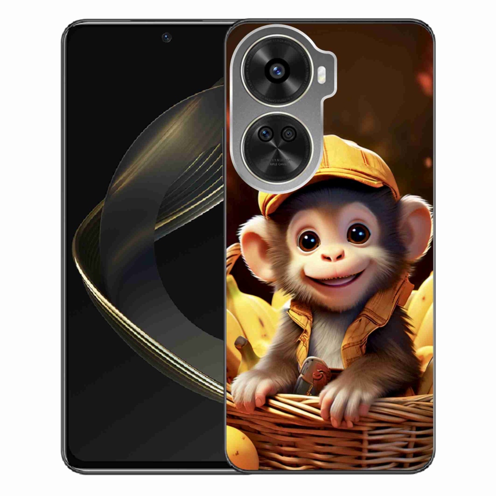 Zselés borítás mmCase a Huawei Nova 12 SE-hez - majom a kosárban