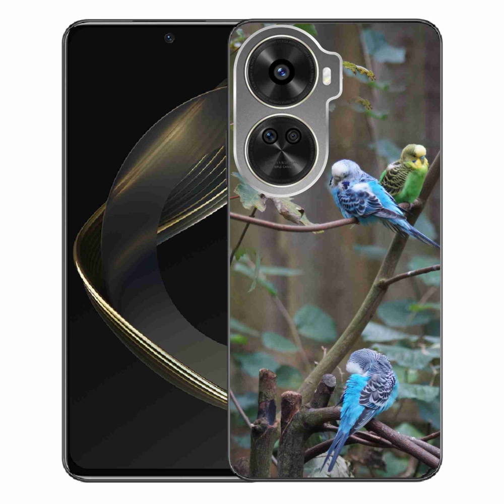 Gél borító mmCase a Huawei Nova 12 SE számára - papagájok az ágon