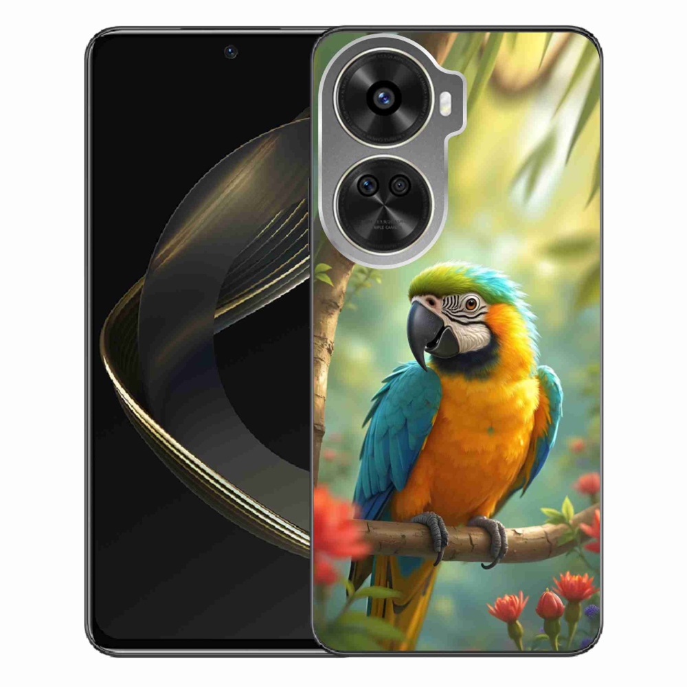 Gél borítás mmCase a Huawei Nova 12 SE-hez - papagáj ara kék és sárga