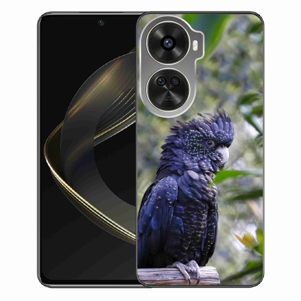 Gél borítás mmCase a Huawei Nova 12 SE-hez - papagáj kakadu fekete
