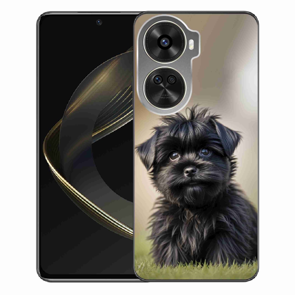 Gél borítás mmCase a Huawei Nova 12 SE-hez - aranyos fekete kutya