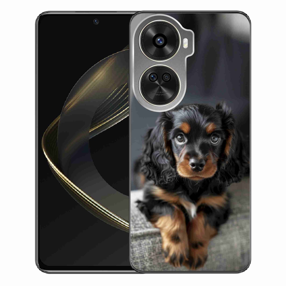 Gél borítás mmCase a Huawei Nova 12 SE számára - aranyos hosszú szőrű tacskó
