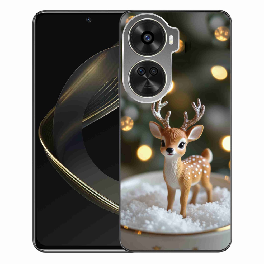 Gél borítás mmCase a Huawei Nova 12 SE számára - aranyos karácsonyi szarvasok