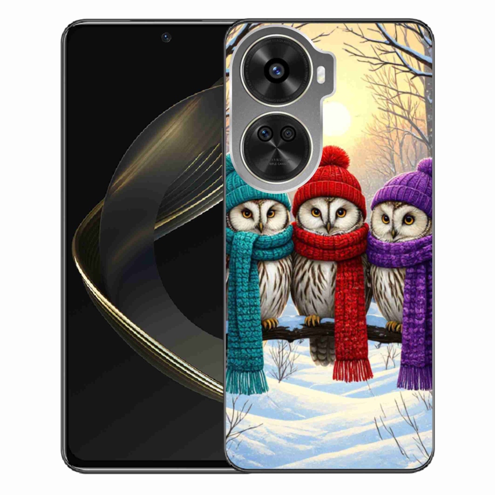 Gél borítás mmCase a Huawei Nova 12 SE-hez - bagoly barátok