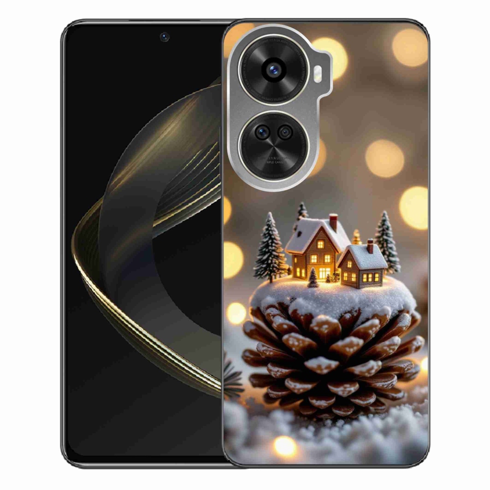 Gél borítás mmCase a Huawei Nova 12 SE számára - téli falu