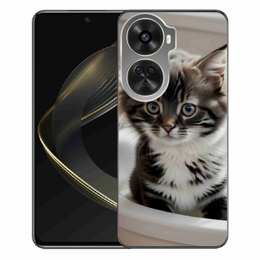 Gél borítás mmCase a Huawei Nova 12 SE-hez - kíváncsi cica
