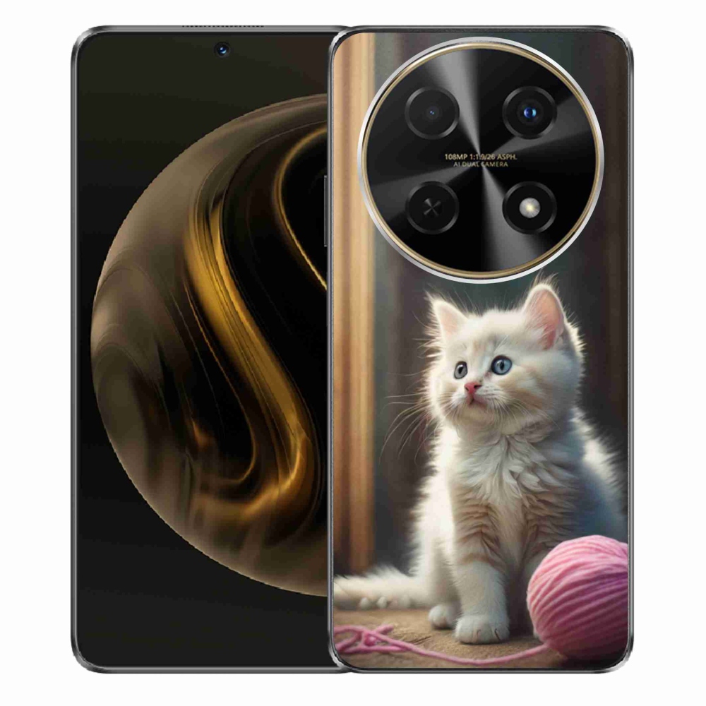 Gél borítás mmCase a Huawei Nova 12i készülékhez - fehér cica 2