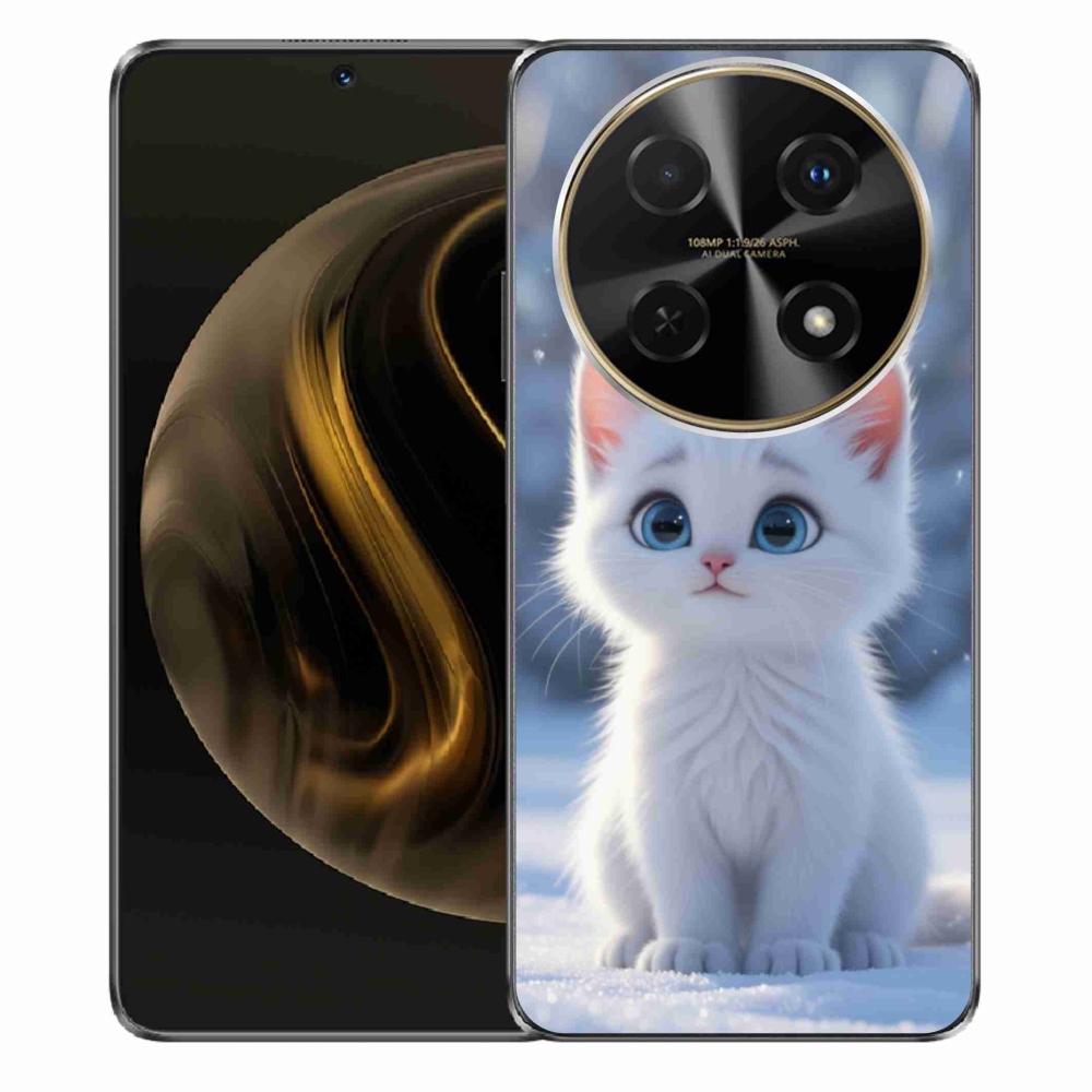 mmCase gél tok a Huawei Nova 12i-hez – fehér cica 3