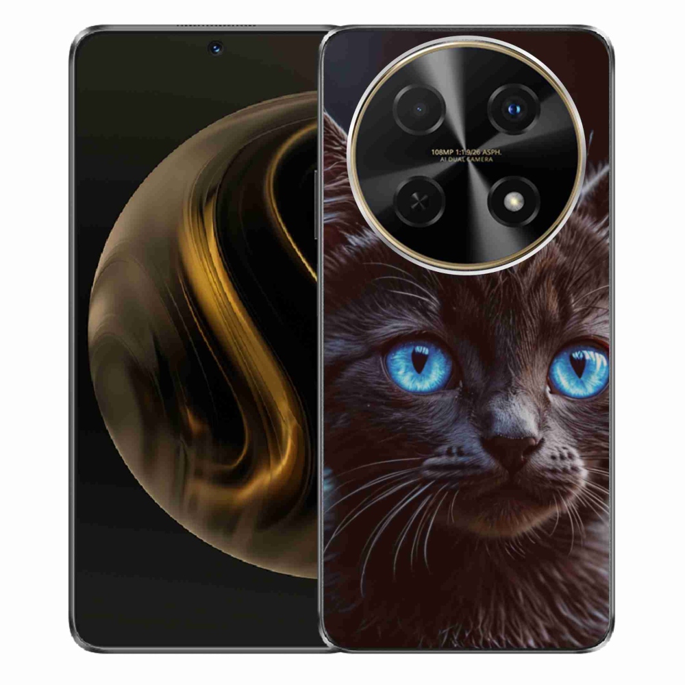 Gél borítás mmCase a Huawei Nova 12i készülékhez - fekete cica 2