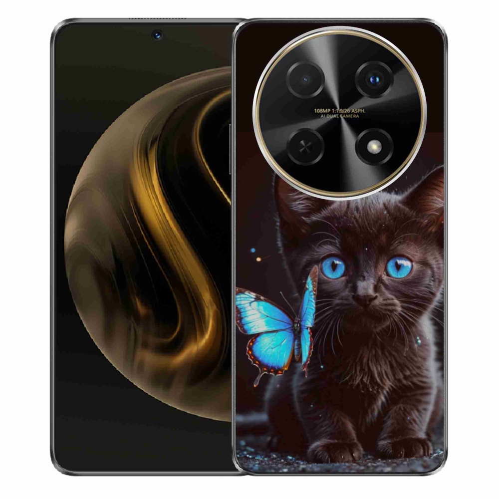 Gél borítás mmCase a Huawei Nova 12i készülékhez - fekete cica 3