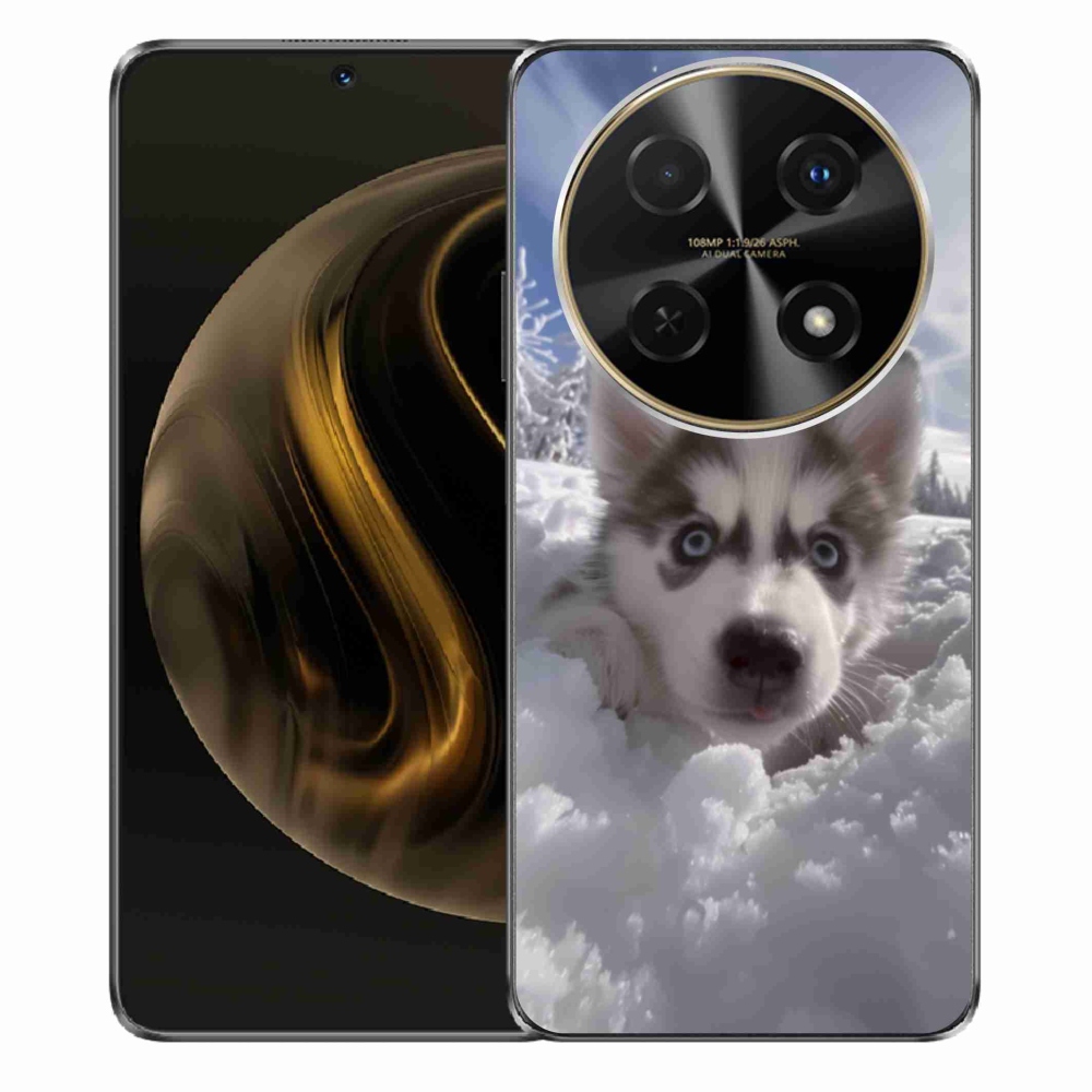 Gél borítás mmCase a Huawei Nova 12i számára - husky a hóban