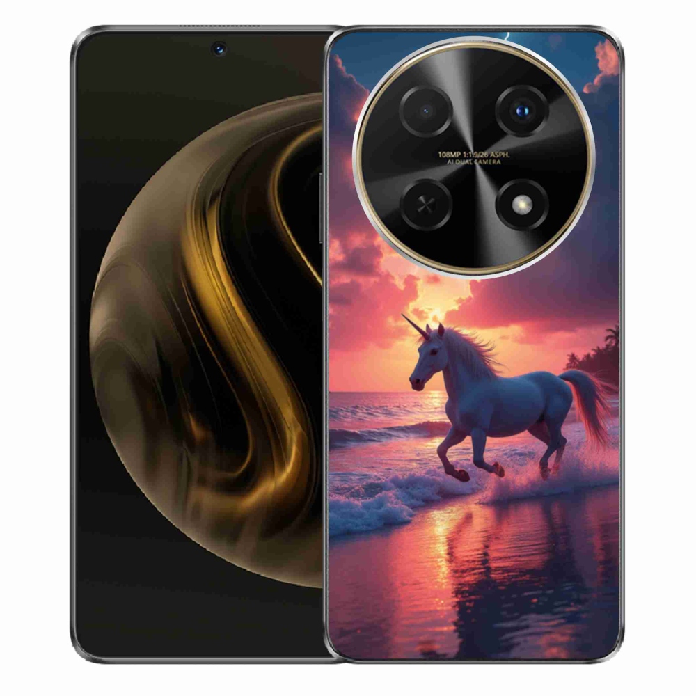 Gél borítás mmCase a Huawei Nova 12i készülékhez - egyszarvú a tengerparton