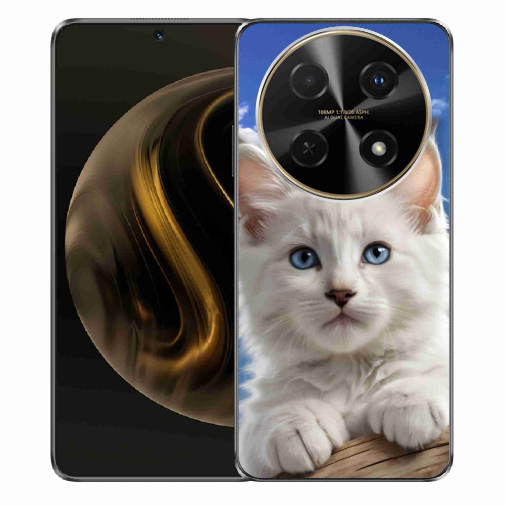 mmCase gél tok a Huawei Nova 12i-hez – cica és felhők