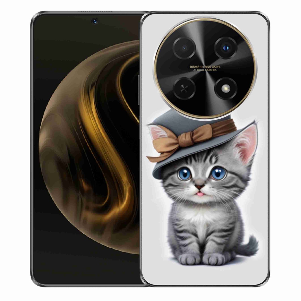 Gél borítás mmCase a Huawei Nova 12i készülékhez - cica sapkával