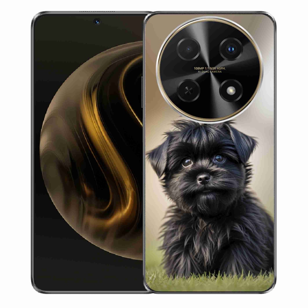 mmCase gél tok a Huawei Nova 12i-hez – aranyos fekete kutyus