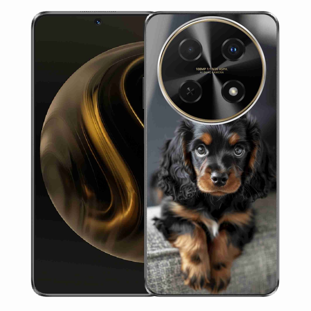 mmCase gél tok a Huawei Nova 12i-hez – aranyos, hosszúszőrű tacskó
