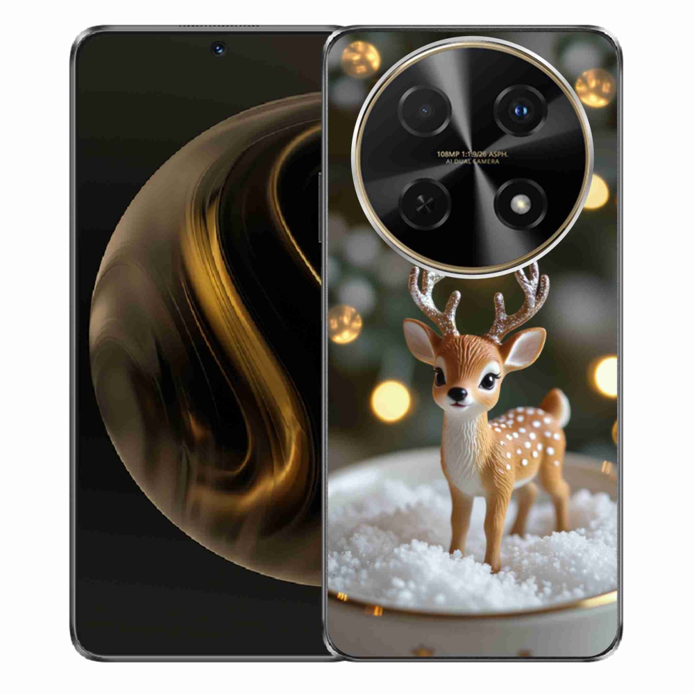 mmCase gél tok a Huawei Nova 12i-hez – aranyos karácsonyi szarvas