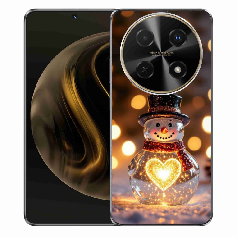 mmCase gél tok a Huawei Nova 12i-hez – világító karácsonyi hóember