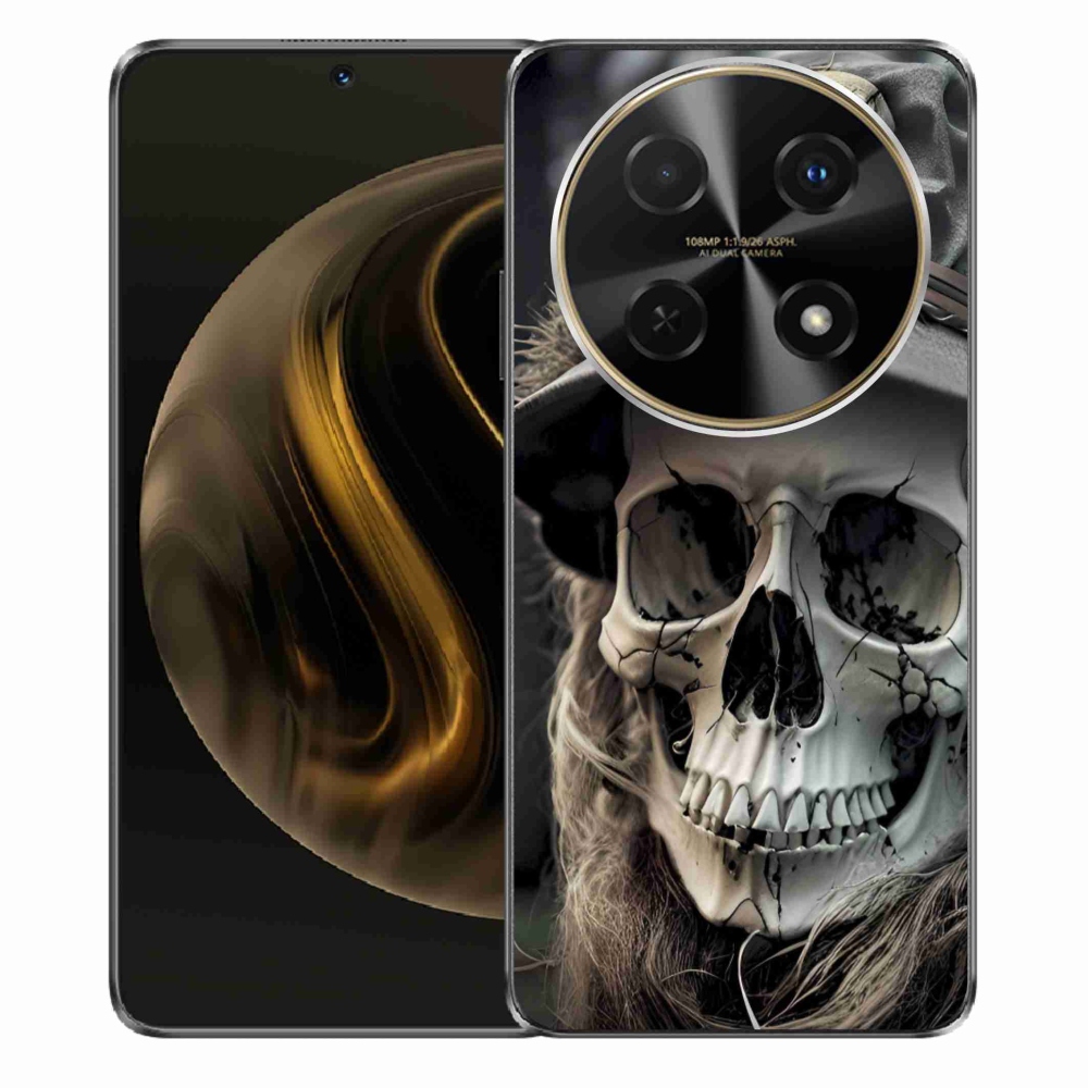 Zselés borítás mmCase a Huawei Nova 12i készülékhez - sötét koponya