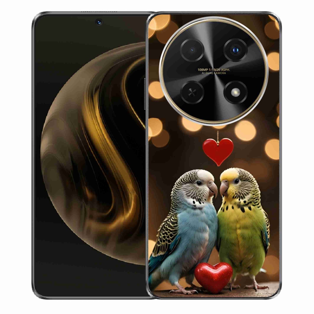 mmCase gél tok a Huawei Nova 12i-hez – szerelmes papagájok