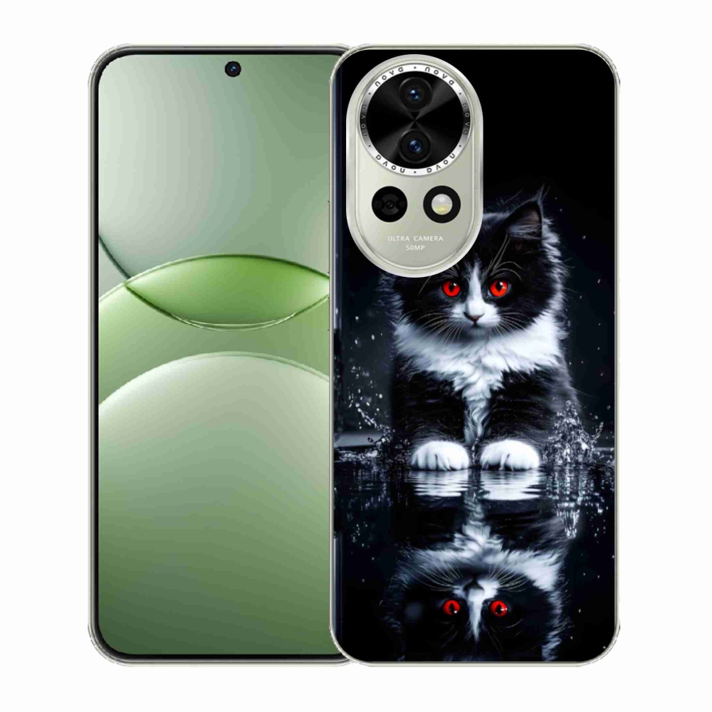 Gél borító mmCase a Huawei Nova 13 5G-re - fekete-fehér cica