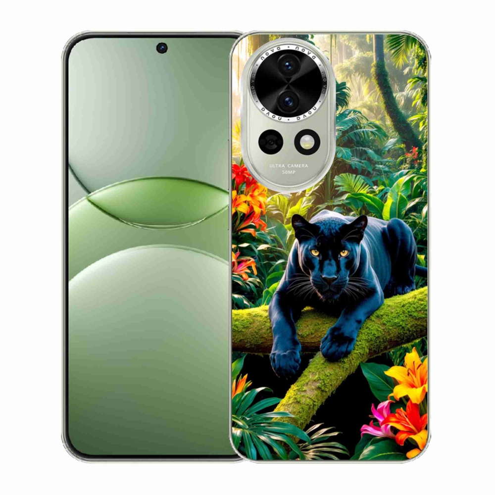 Gél borítás mmCase a Huawei Nova 13 5G-n - fekete párduc a dzsungelben