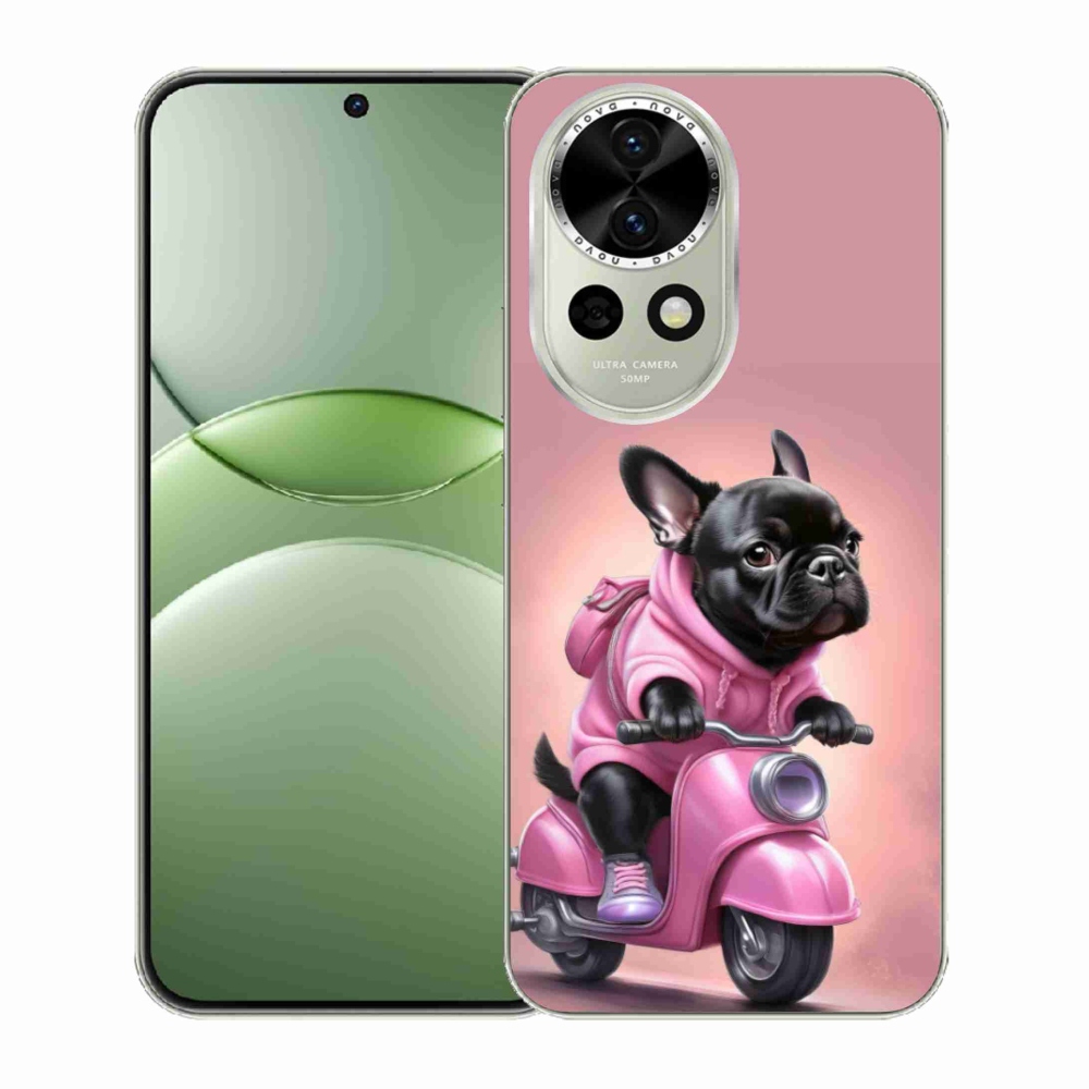 Gél borítás mmCase a Huawei Nova 13 5G-hez - francia bulldog egy robogón