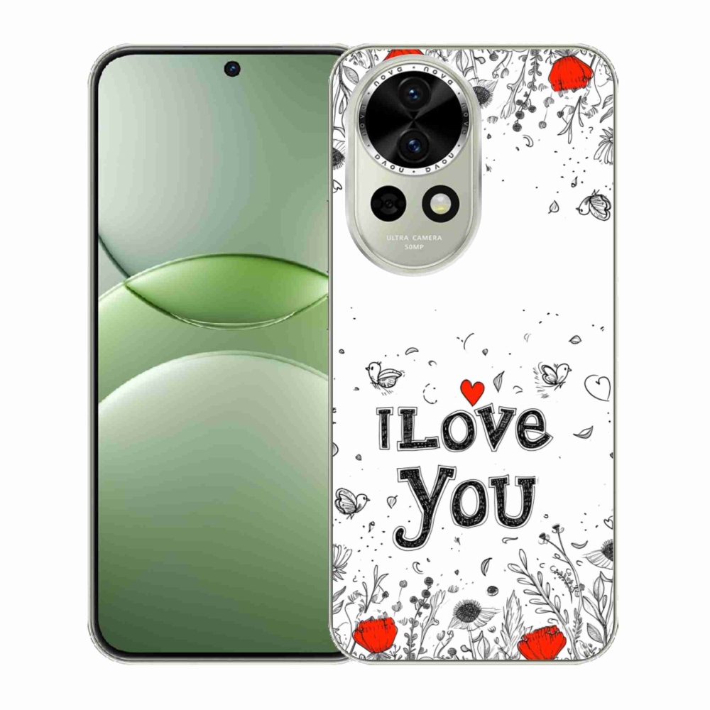 Gél borító mmCase a Huawei Nova 13 5G számára - Szeretlek fehér háttérrel