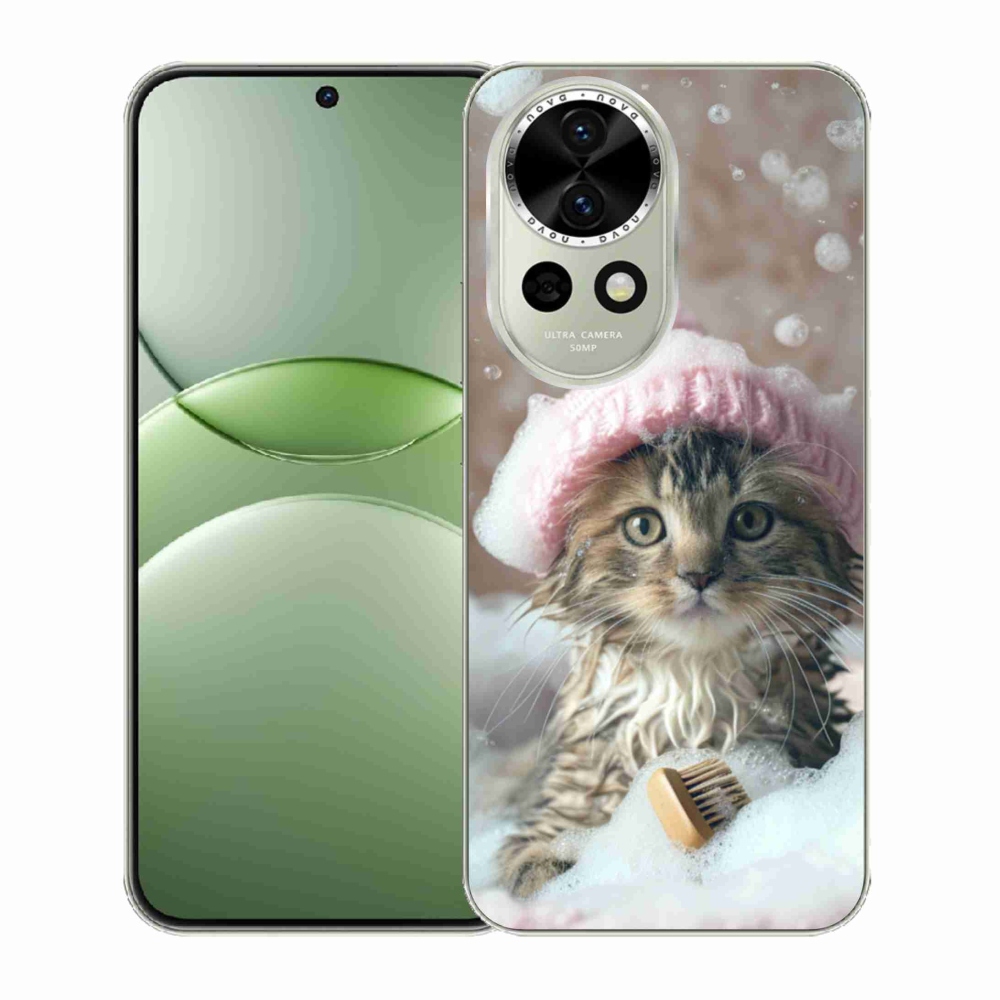 Gél borító mmCase a Huawei Nova 13 5G számára - cica és fürdő