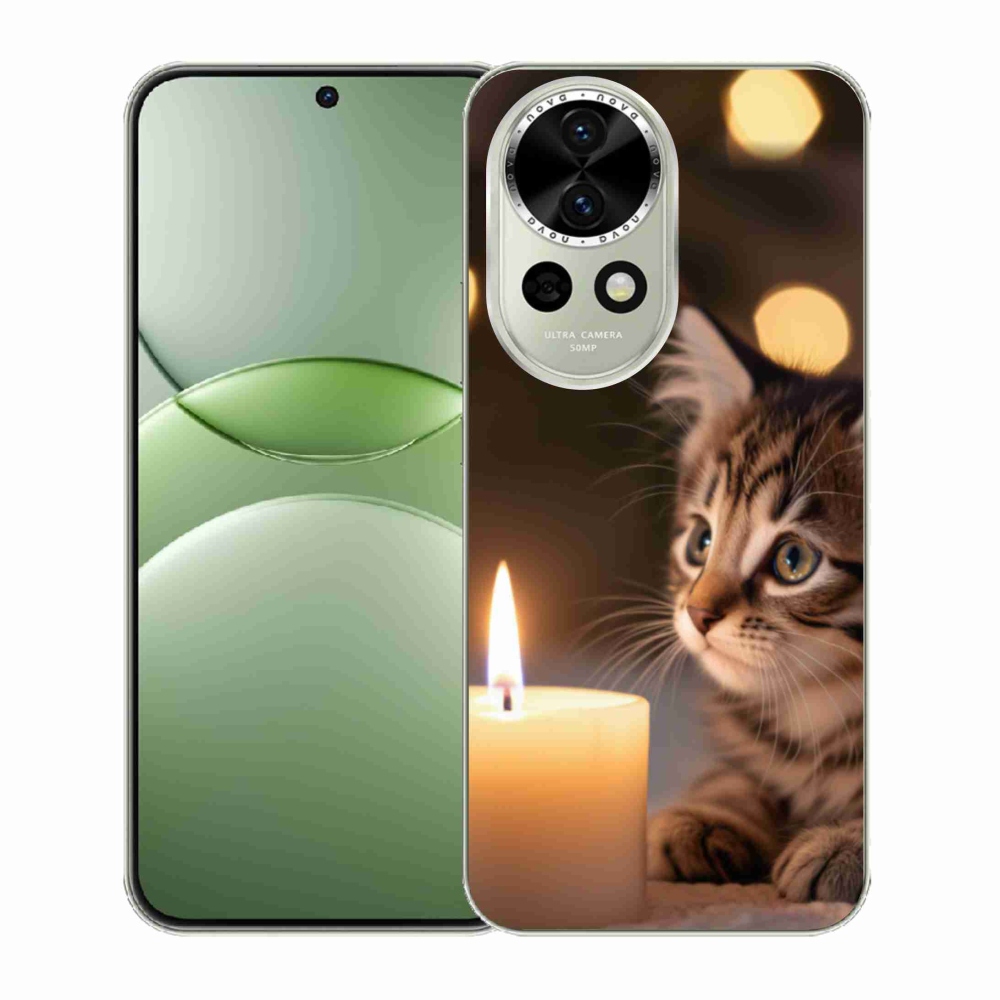 Gél borító mmCase a Huawei Nova 13 5G számára - cica és gyertya