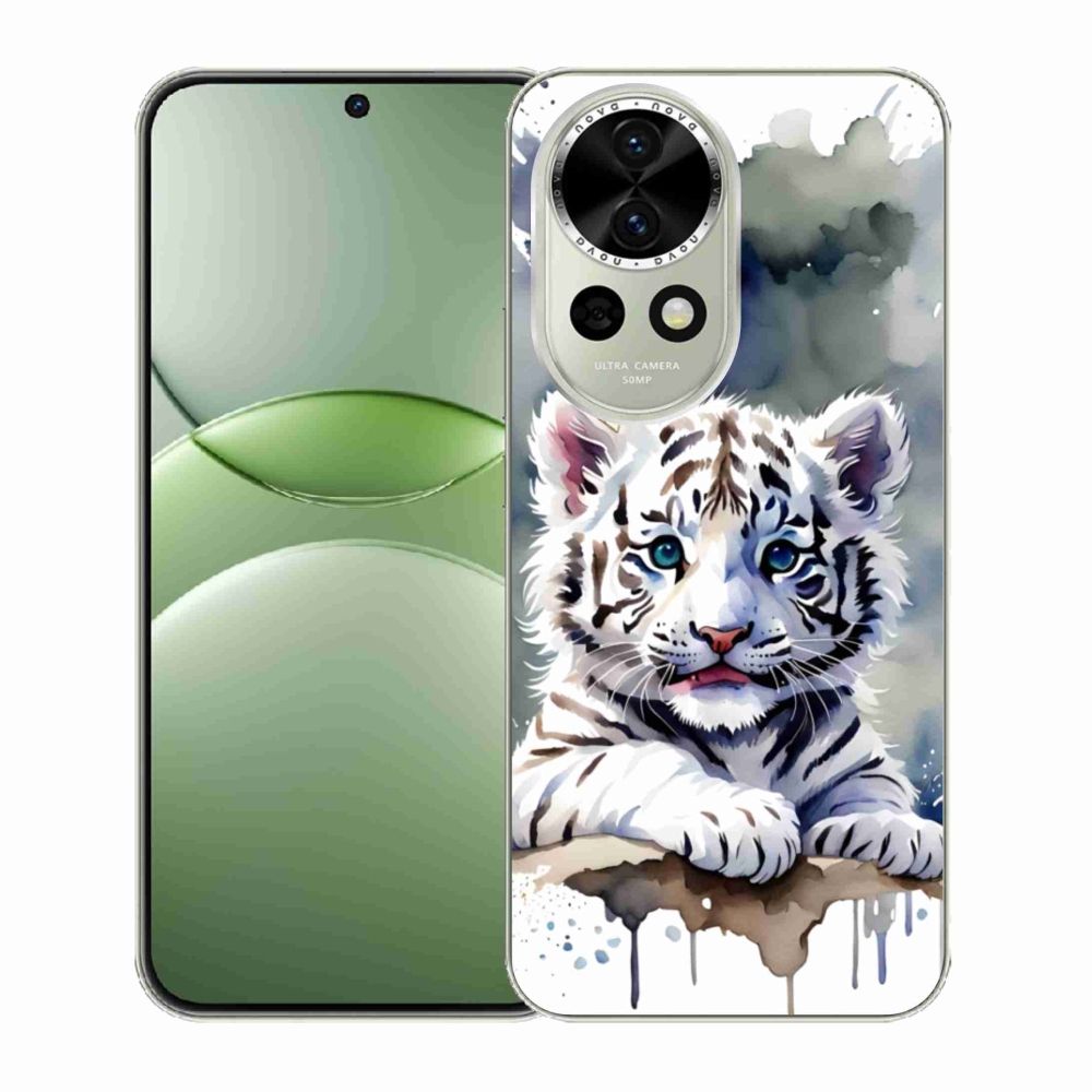 Gél borítás mmCase a Huawei Nova 13 5G - fehér tigriskölyökre
